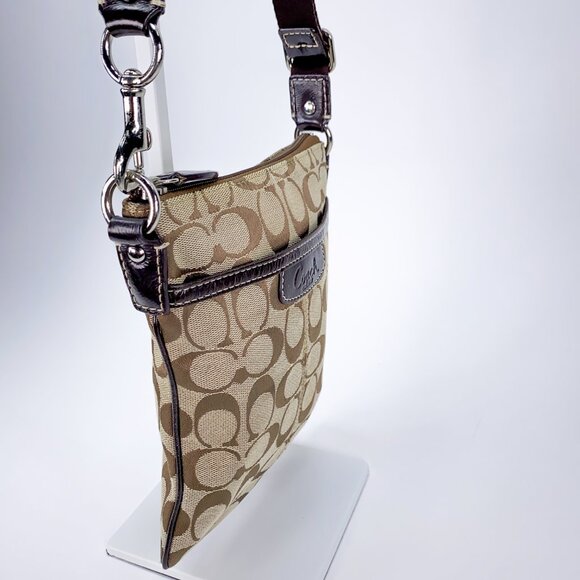 COACH Signature C Jacquard Canvas Crossbody Messenger Bag - Picture 16 of 16